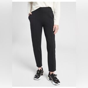 Athleta Vincent Heathered Pintuck Pant Carcoal Heather Gray Sz M NWT